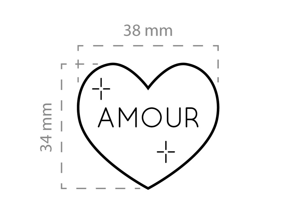 Schéma Tuto Broche en perles broderie mot AMOUR