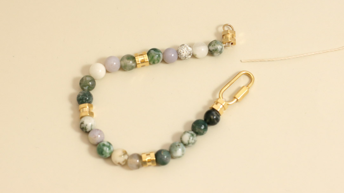 Bracelet duo couple pour la saint valentin en Agate indienne et agate arbre : Etape 4 Bracelet duo couple pour la saint valentin en Agate indienne et agate arbre : Etape 4