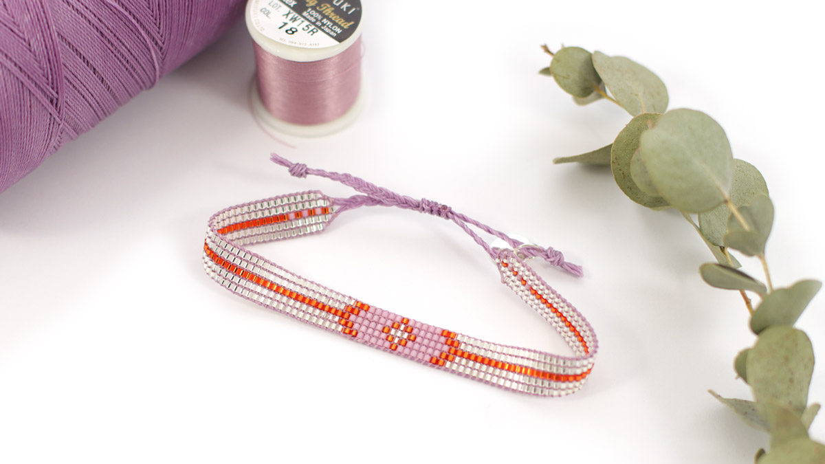 Schéma Bracelet Miyuki delicas 15/0 sur métier à tisser Schéma Bracelet Miyuki delicas 15/0 sur métier à tisser