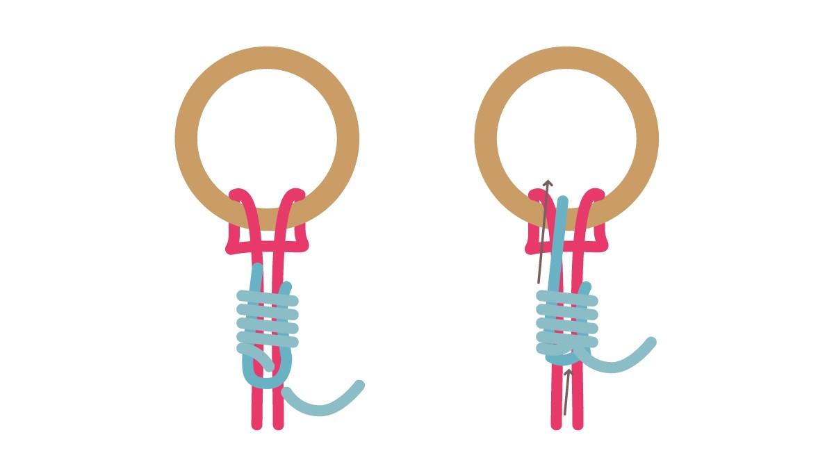 Suspension pour plante en corde macramé : Etape 3