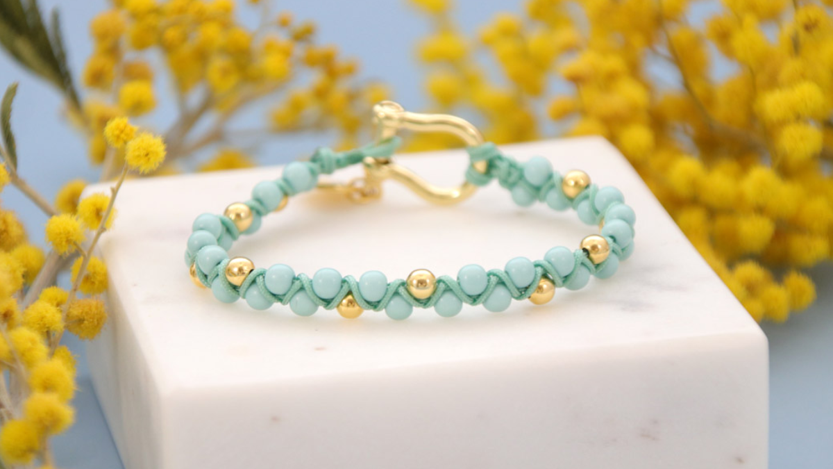 Schéma DIY Bracelet Macramé Zig-Zag avec perles