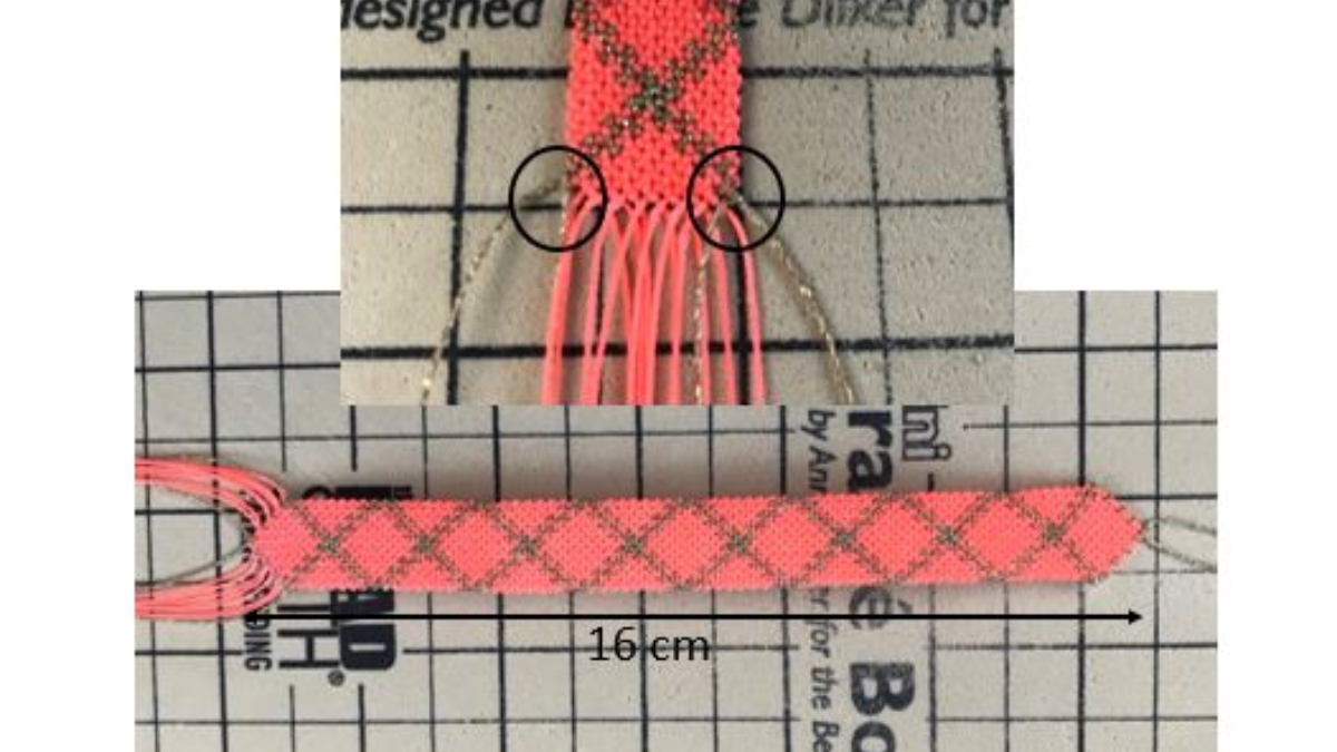 Bracelets unis ou à motifs en micro macramé avec fil ciré Linhasita : Etape 13