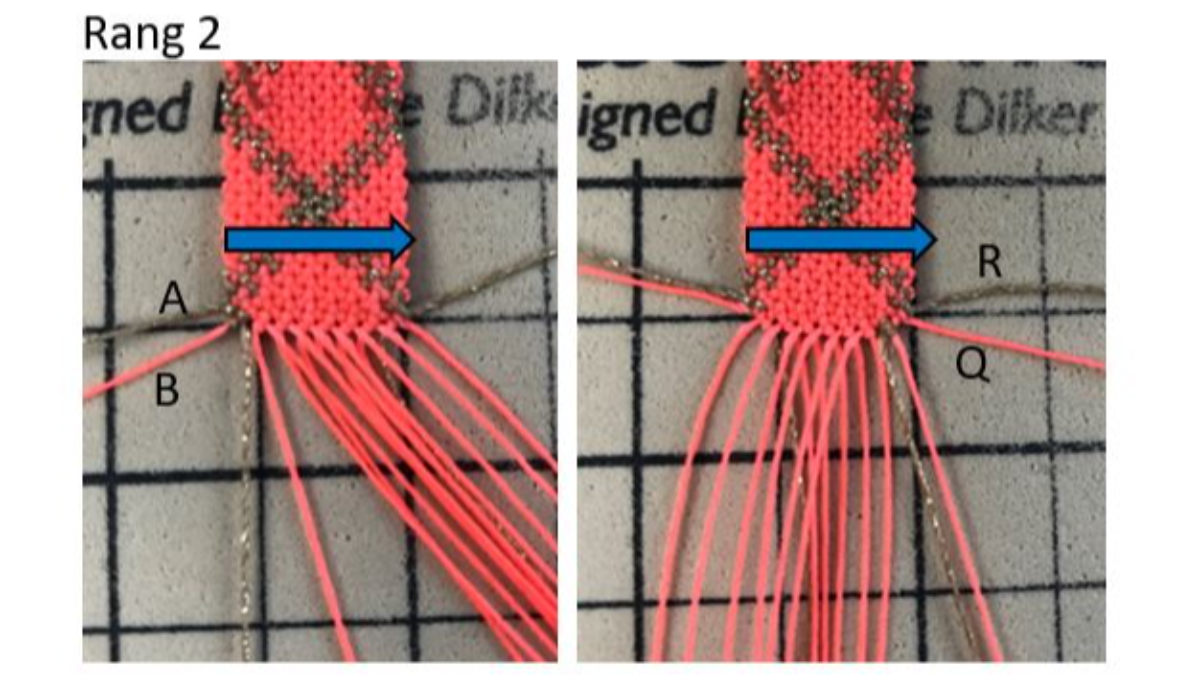Bracelets unis ou à motifs en micro macramé avec fil ciré Linhasita : Etape 15