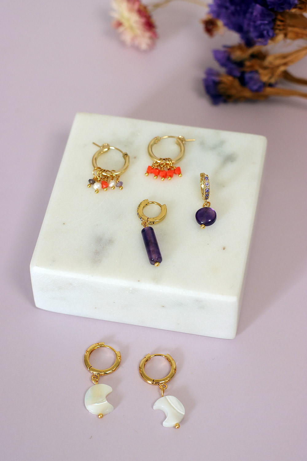 Lot De 14 Pendentifs Breloques Dorées - Forme Fleur 13x11mm - Pour Création De Bijoux Fantaisie