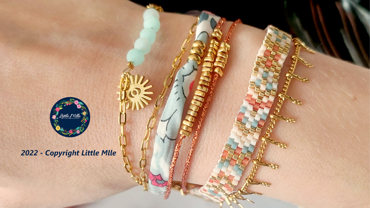 Bracelet multirangs avec fermoir interchangeable Hiilos par Little Mlle