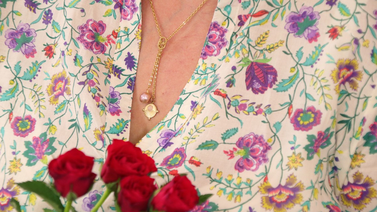 DIY collier sautoir en acier inoxydable et perle d'eau douce