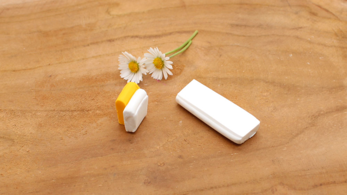 Boucles d'oreilles fleurs pâquerettes en pâte Fimo : Etape 1