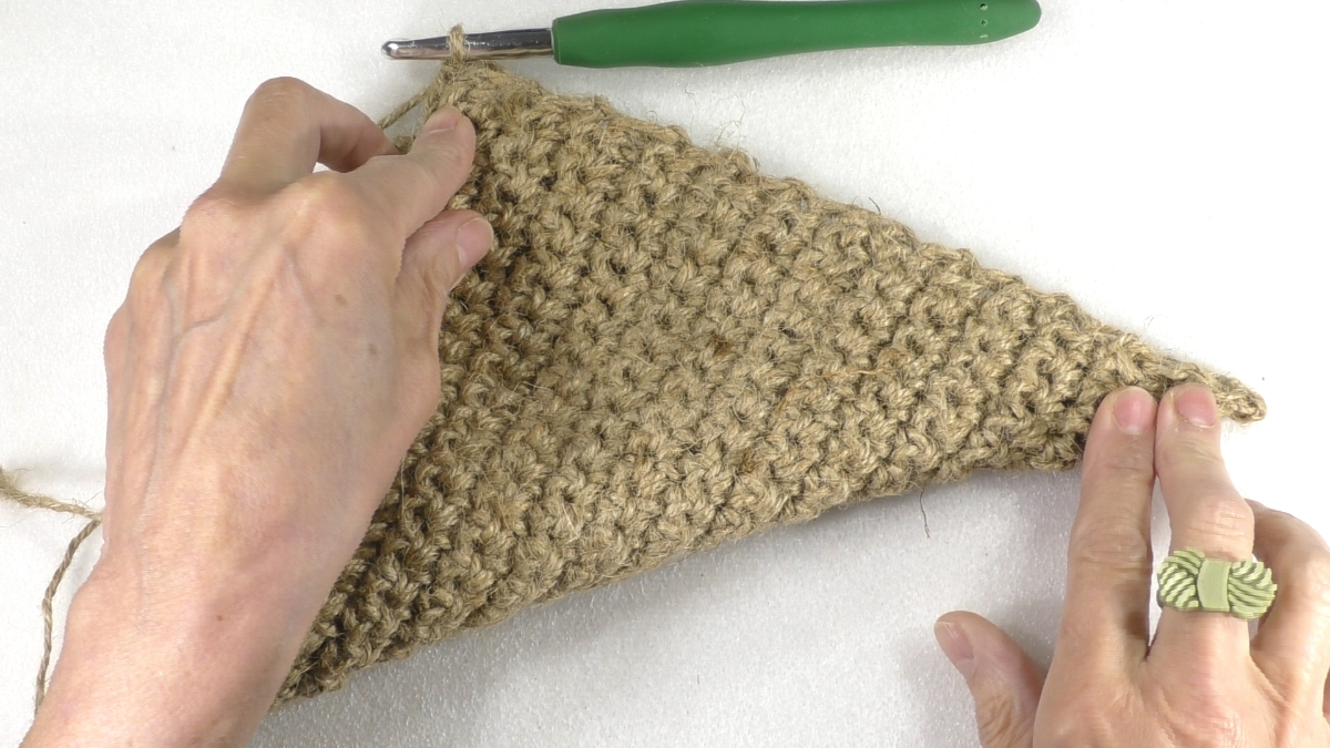DIY sac en tricot et crochet avec matières naturelles : Etape 2