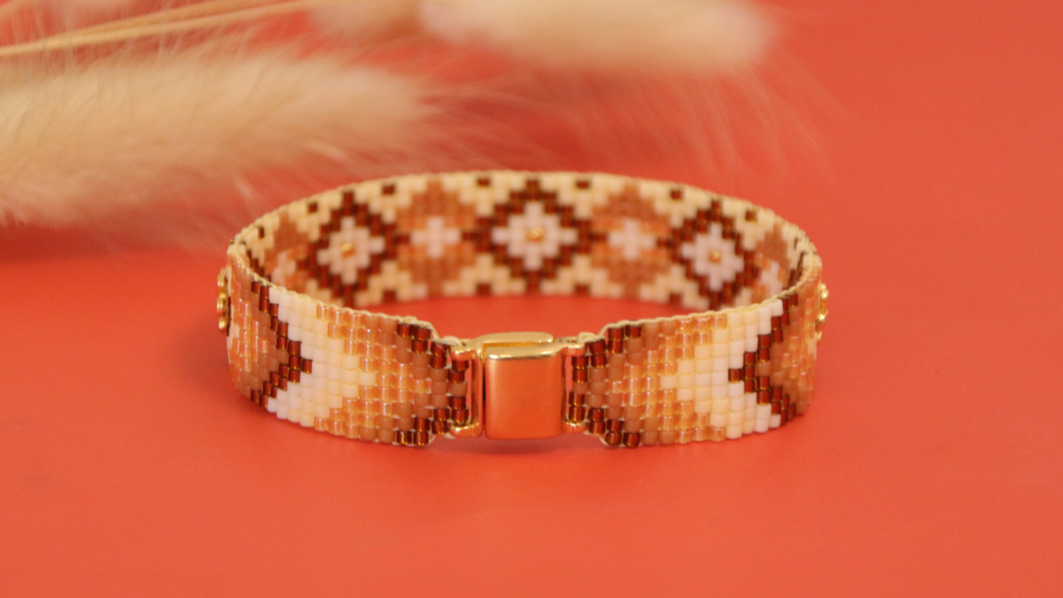 Schéma Grille de tissage Bracelet Miyuki sur métier à tisser