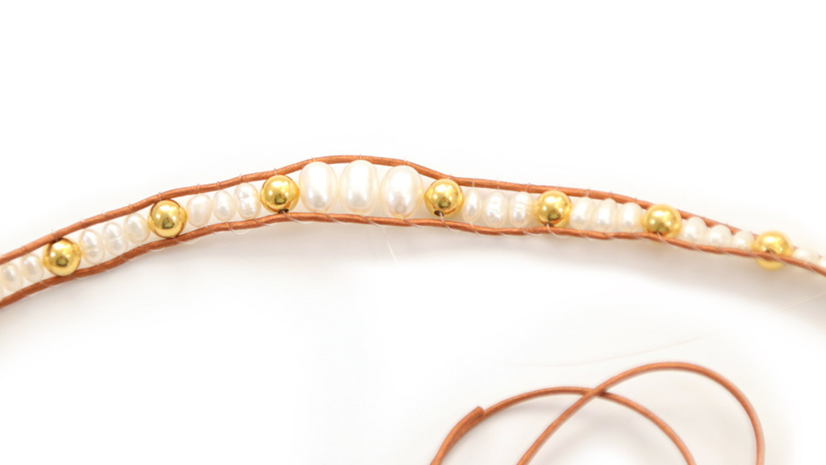 Tuto Bracelet wrap 2 tours ou lien de téléphone : Etape 7