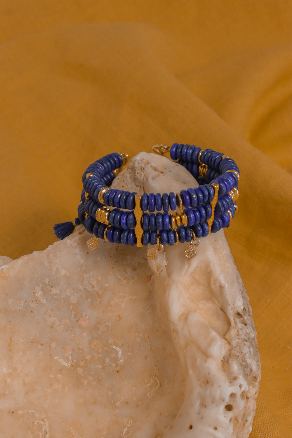 Schéma Bracelet à mémoire de forme en perles Lapis Lazuli Schéma Bracelet à mémoire de forme en perles Lapis Lazuli