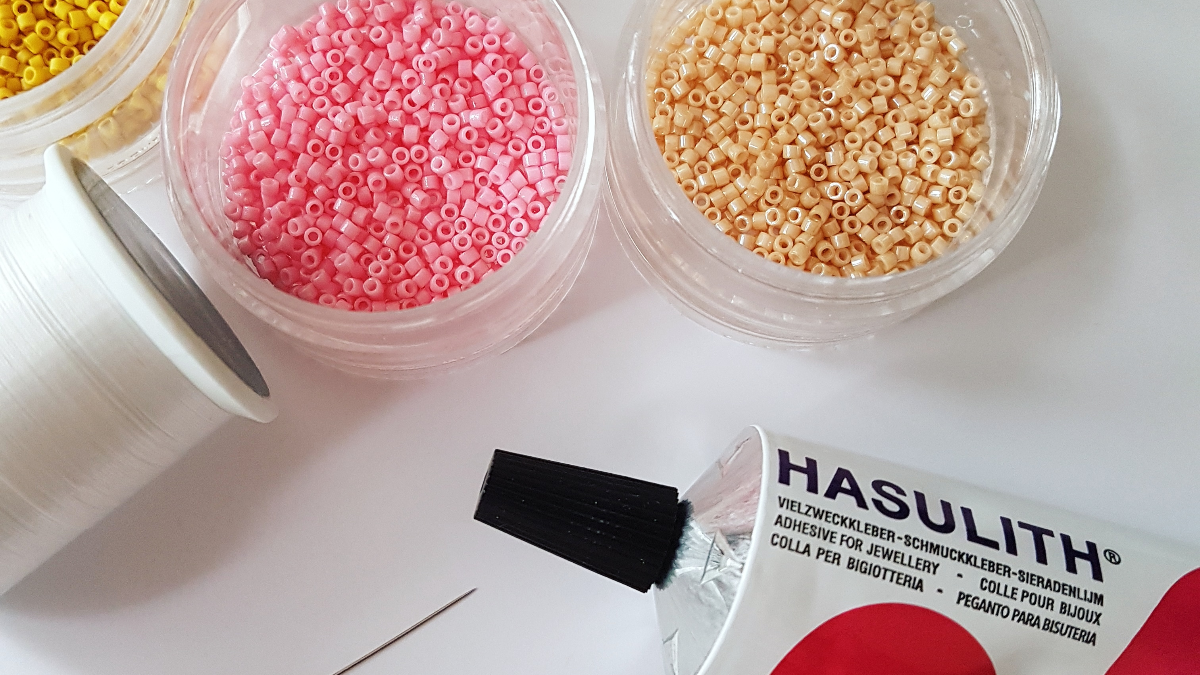 Diagramme glace en tissage peyote de perles Delica Miyuki : Etape 1