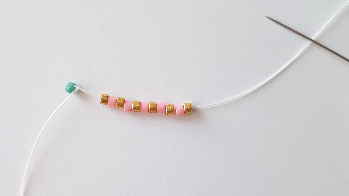 Diagramme glace en tissage peyote de perles Delica Miyuki : Etape 2