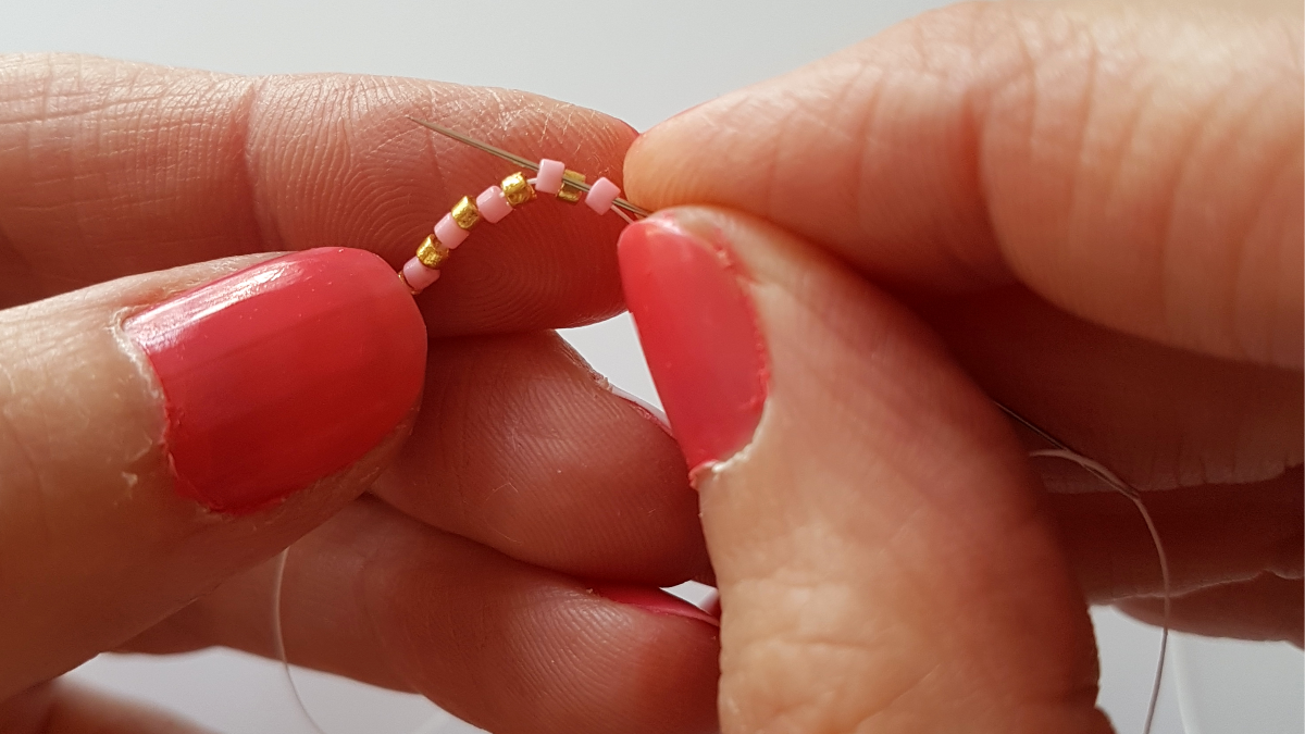 Diagramme glace en tissage peyote de perles Delica Miyuki : Etape 3