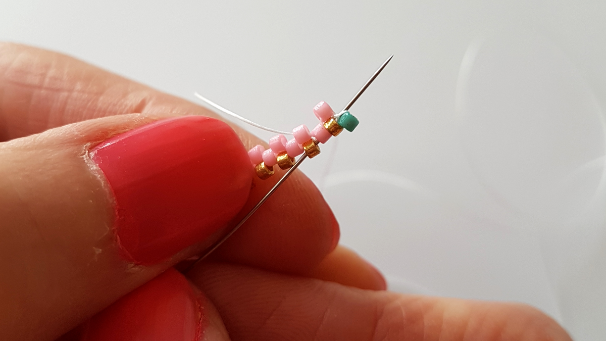 Diagramme glace en tissage peyote de perles Delica Miyuki : Etape 6