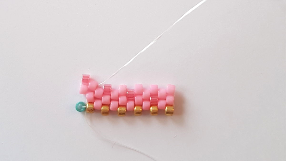 Diagramme glace en tissage peyote de perles Delica Miyuki : Etape 8