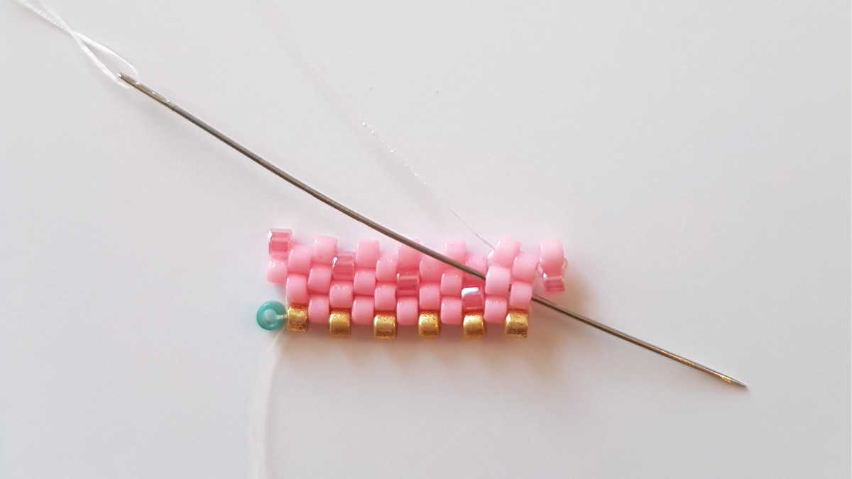 Diagramme glace en tissage peyote de perles Delica Miyuki : Etape 10