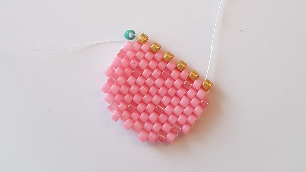 Diagramme glace en tissage peyote de perles Delica Miyuki : Etape 17