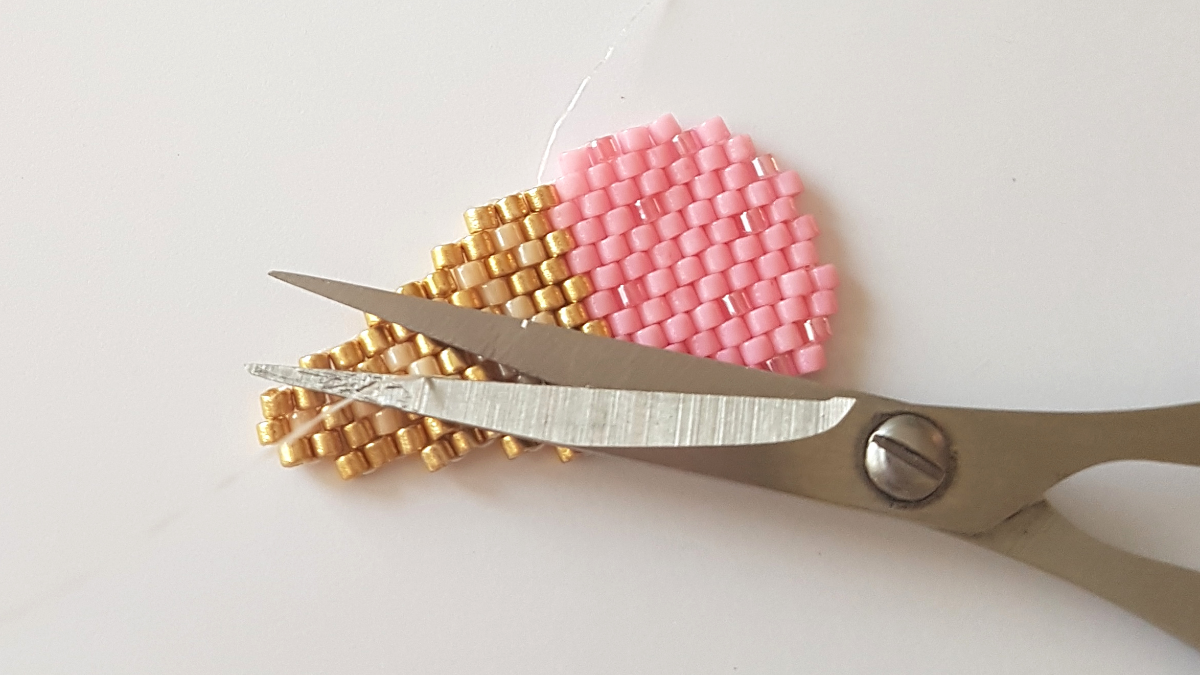 Diagramme glace en tissage peyote de perles Delica Miyuki : Etape 18