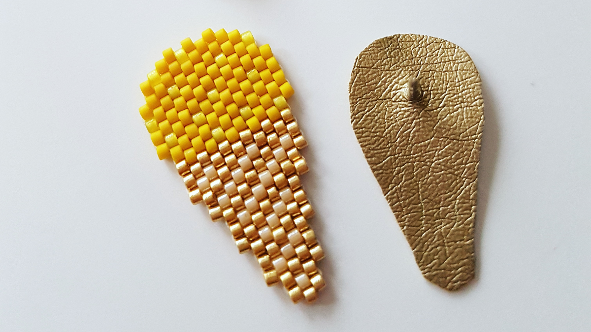 Diagramme glace en tissage peyote de perles Delica Miyuki : Etape 20