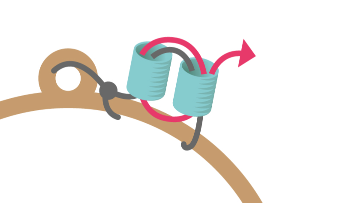 Boucles d'oreilles perles Miyuki Delica et Bugles Turquoise : Etape 2