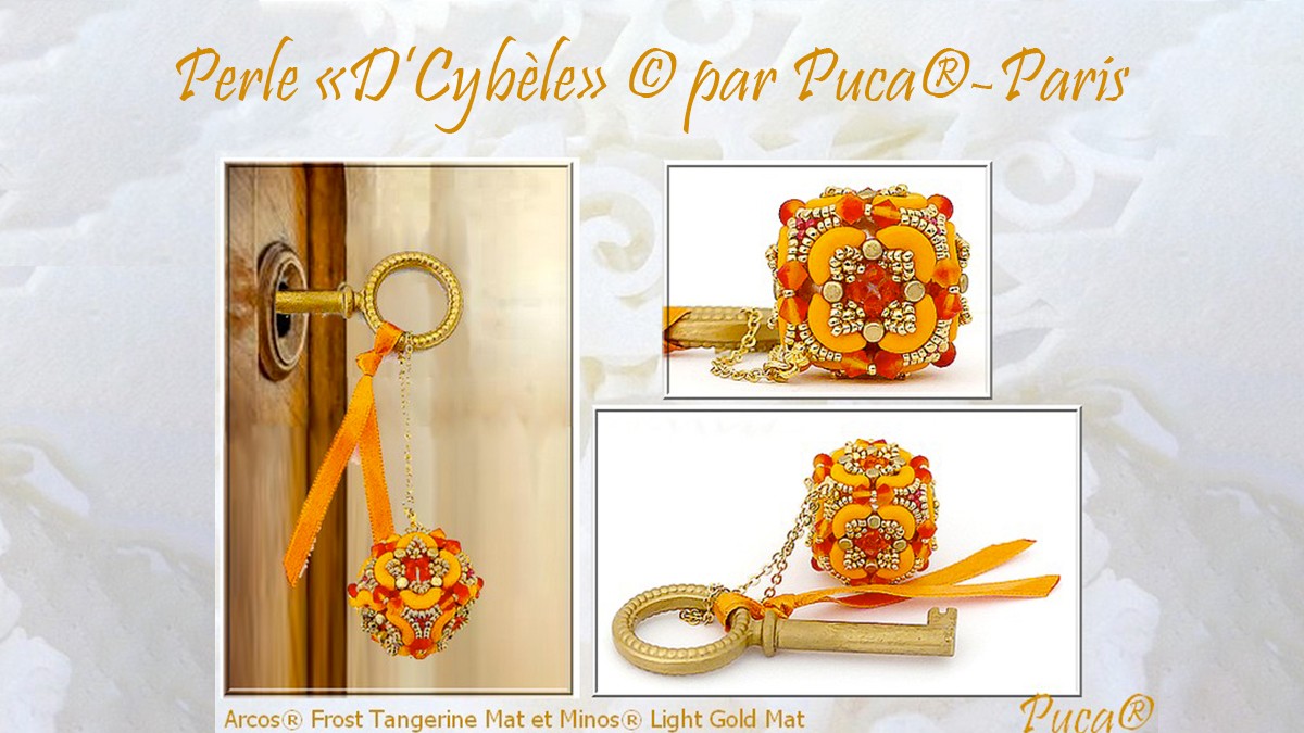Pendentif D'Cybèle avec perles Arcos et Minos