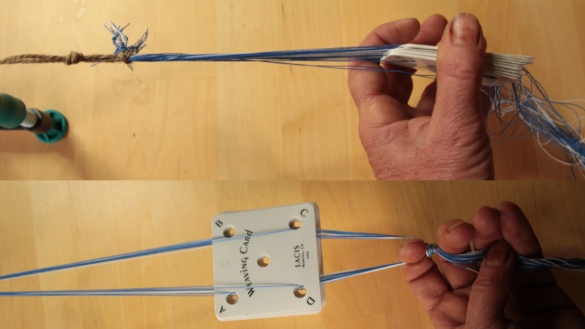 DIY Bracelet débutant en tissage aux cartes : Etape 5