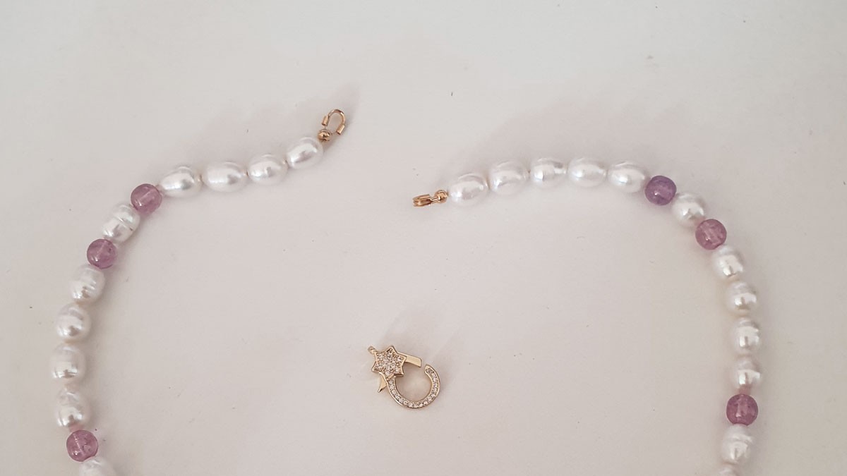 Collier de soirée pour femme avec cristaux Aurora : Etape 3 Collier de soirée pour femme avec cristaux Aurora : Etape 3