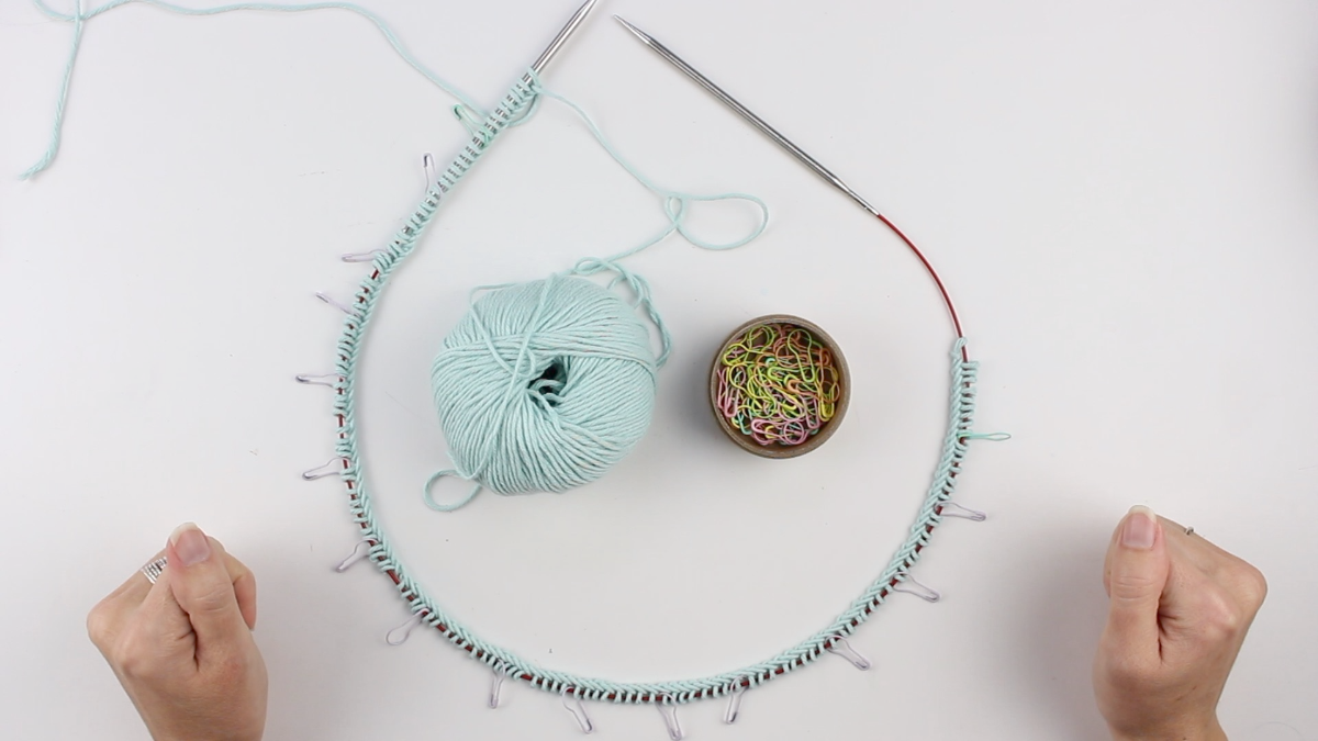 Couverture pour bébé au tricot : Etape 1