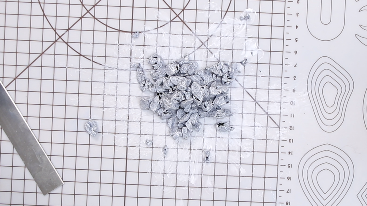 Boucles d'oreilles effet marbre en pâte polymère : Etape 2