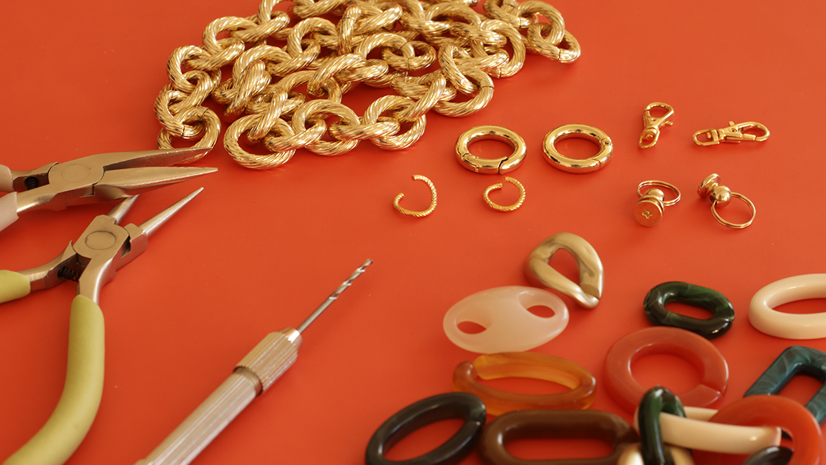 Chaine téléphone ou lunettes maillons : Etape 1