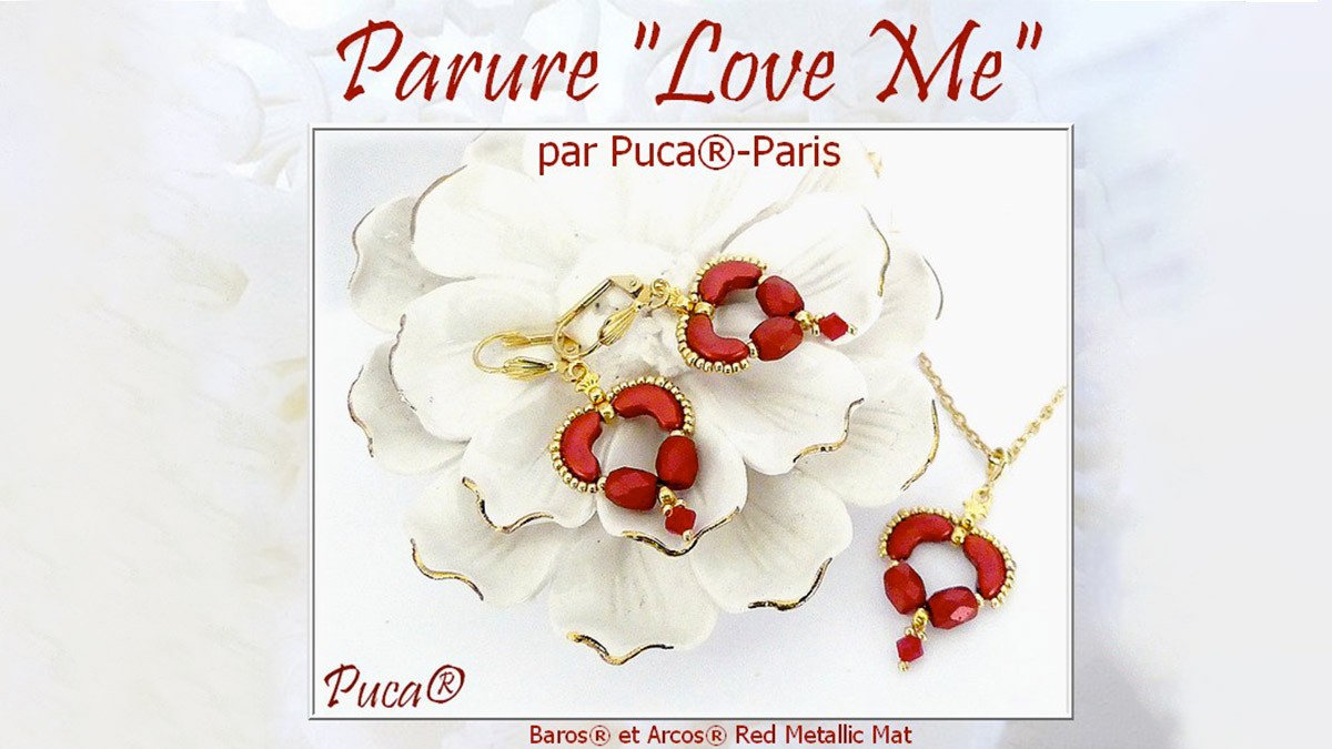 Schéma Tuto Parure Love Me avec perles Arcos et Baros par Puca®