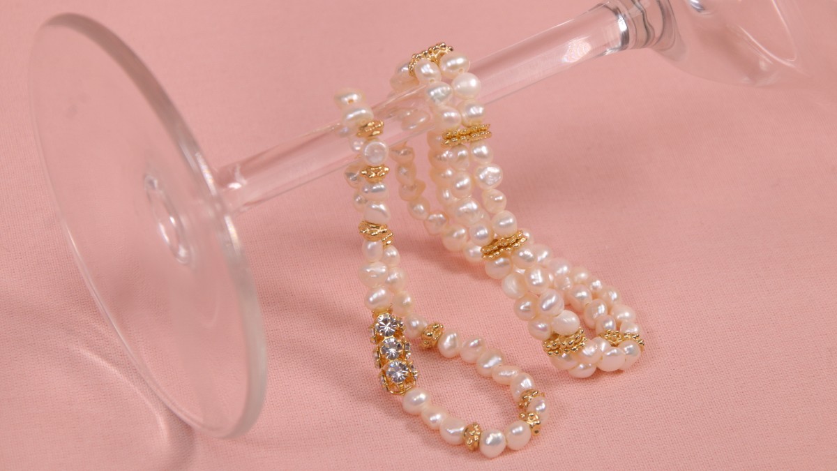 Schéma Tuto bracelet élastique avec perles d'eau douce