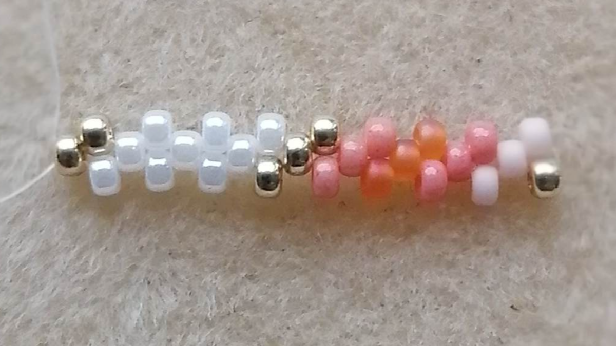 Bracelet peytwist ou spirale à l'aiguille pour débutant : Etape 3