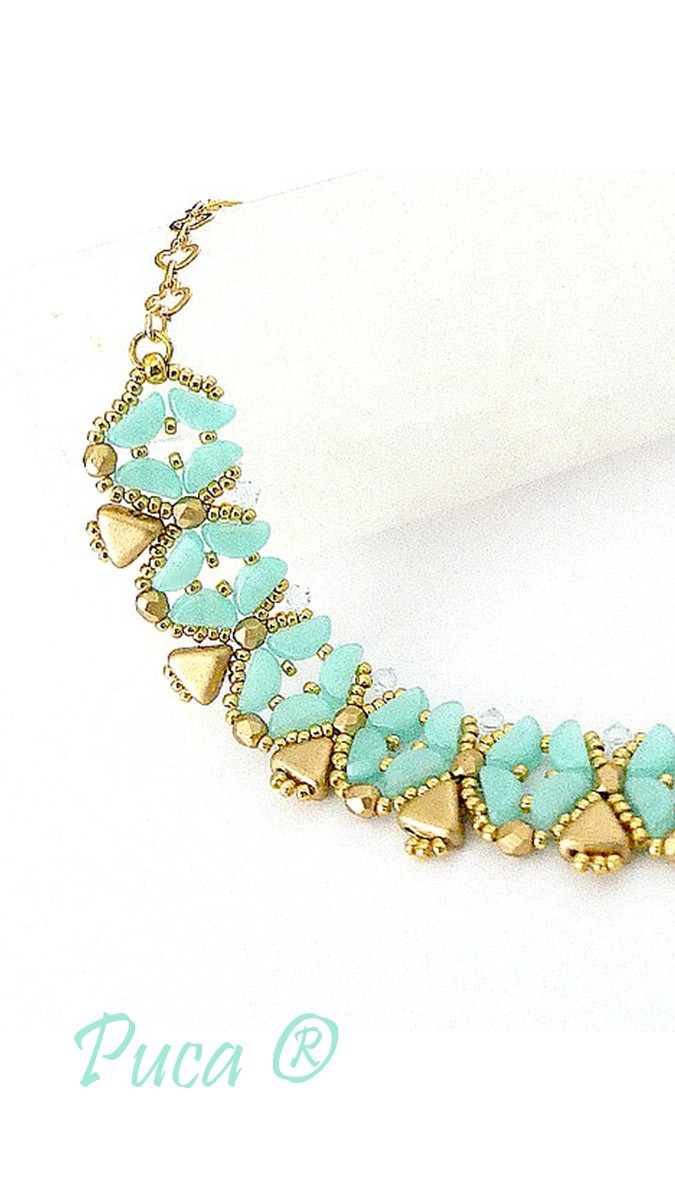 Schéma Tuto Collier Opaline avec perles Kos Opal par Puca® Schéma Tuto Collier Opaline avec perles Kos Opal par Puca®