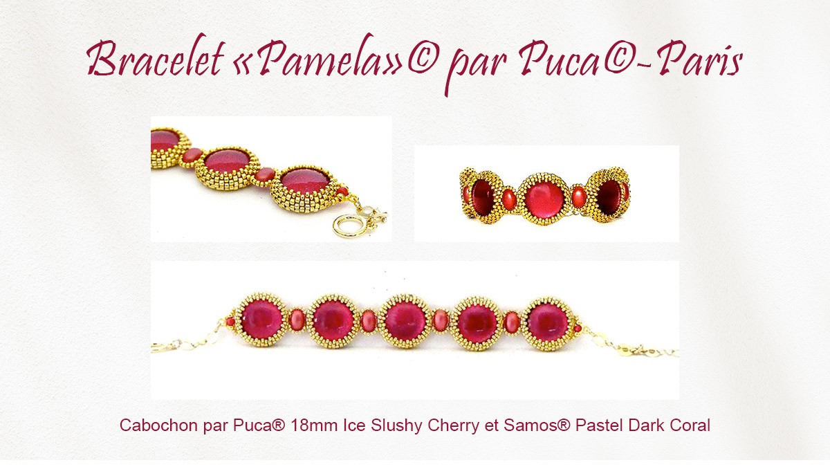 Tuto Bracelet Pamela avec cabochons par Puca® Tuto Bracelet Pamela avec cabochons par Puca®