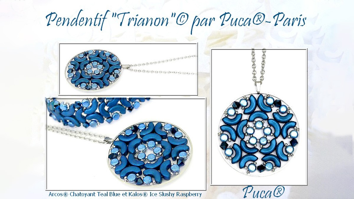 Pendentif Trianon avec Arcos Chatoyant et Kalos Ice Slushy par Puca®