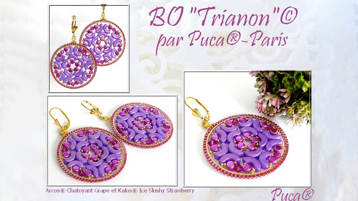 Schéma Pendentif Trianon avec Arcos Chatoyant et Kalos Ice Slushy par Puca®