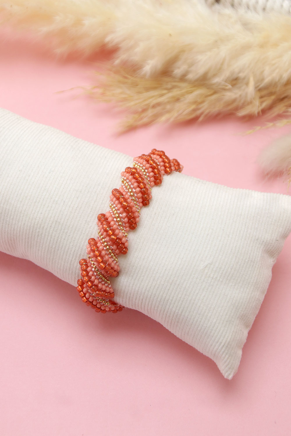 Tuto Bracelet Cellini plat Corail
