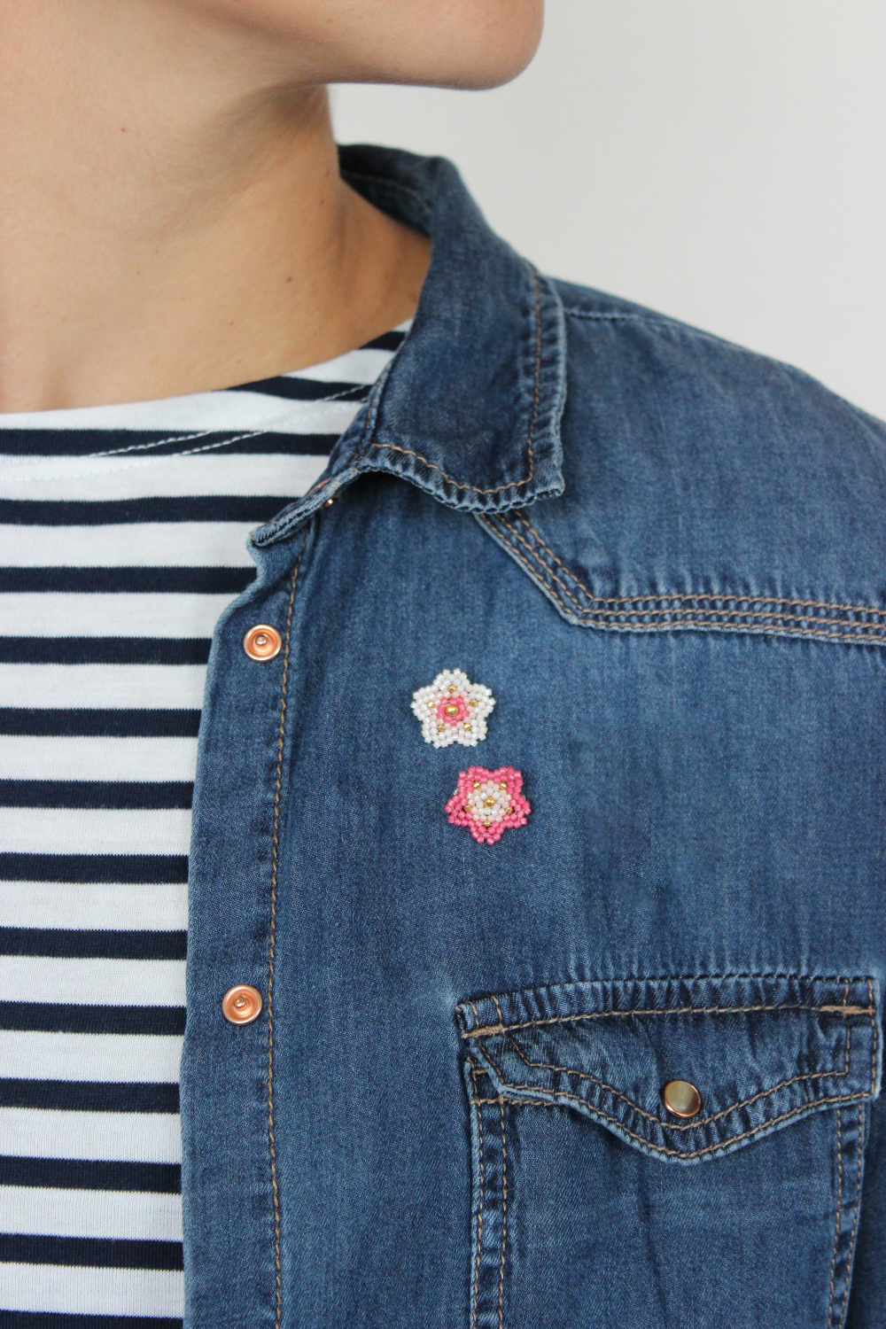 Schéma Broches en perles Miyuki Fleurs de Cerisier en peyote circulaire Schéma Broches en perles Miyuki Fleurs de Cerisier en peyote circulaire