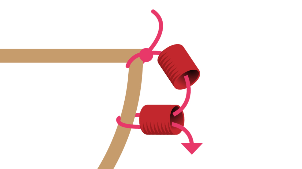 Collier Miyuki demi-lune technique brick stitch : Etape 1