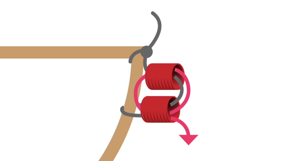 Collier Miyuki demi-lune technique brick stitch : Etape 2