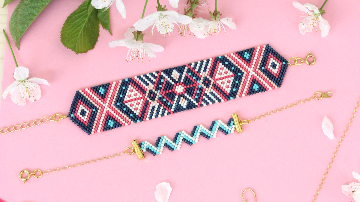 Schéma Bracelet Miyuki ZigZag tissage Brick Stitch