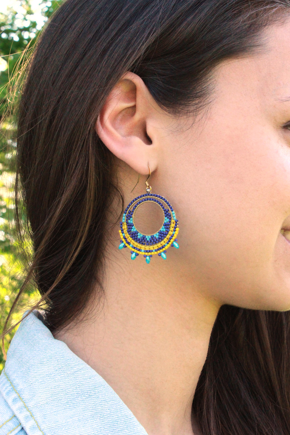 Schéma Boucles d'oreilles mix macramé et miyuki