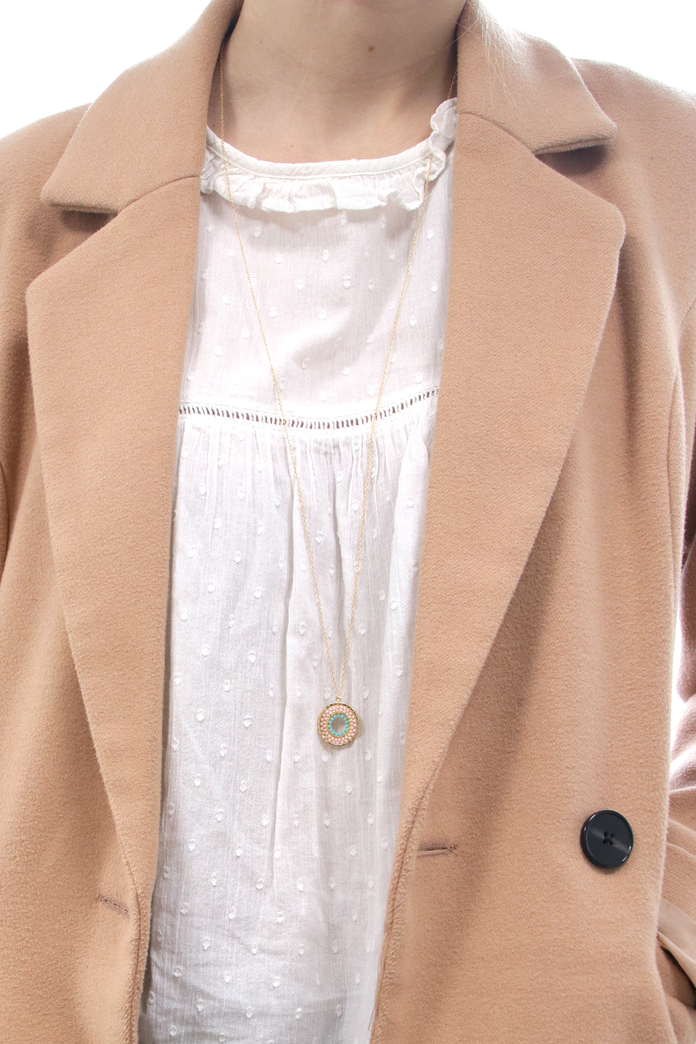 Schéma Collier Miyuki avec pendentif rond en Brick Stitch Schéma Collier Miyuki avec pendentif rond en Brick Stitch