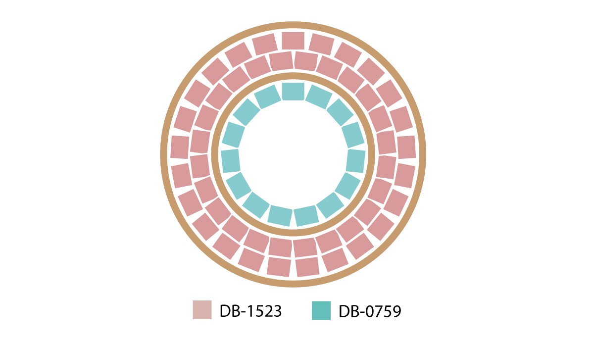 Schéma Collier Miyuki avec pendentif rond en Brick Stitch Schéma Collier Miyuki avec pendentif rond en Brick Stitch
