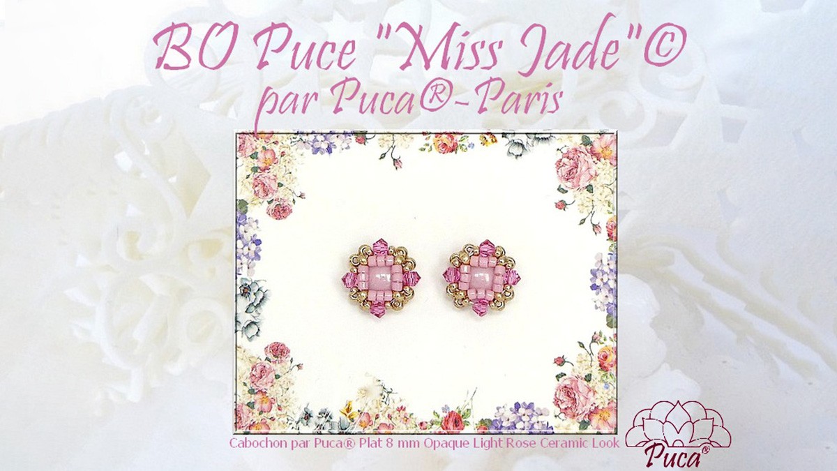 Schéma Bracelet Miss Jade avec cabochon en verre par Puca® Schéma Bracelet Miss Jade avec cabochon en verre par Puca®