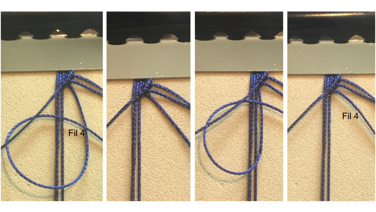 Bracelet homme en micro macramé : Etape 5