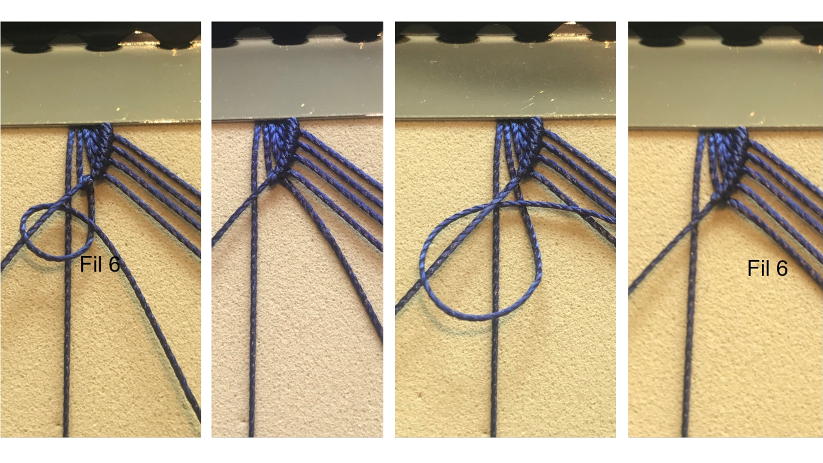 Bracelet homme en micro macramé : Etape 7