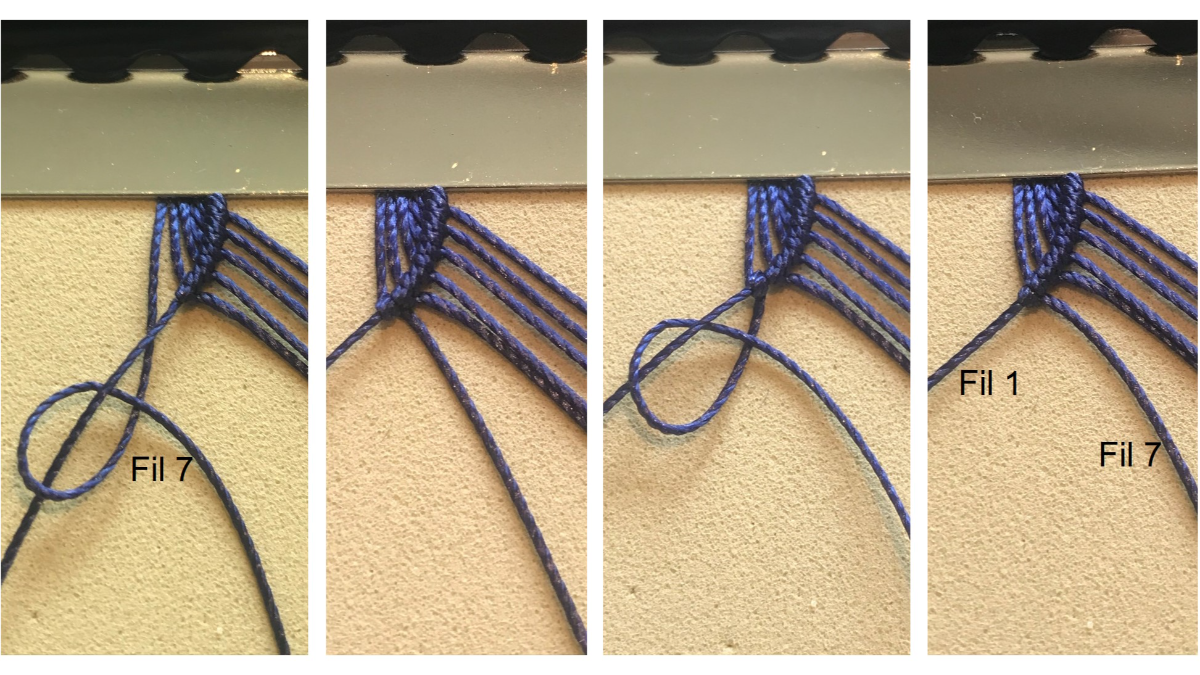 Bracelet homme en micro macramé : Etape 8